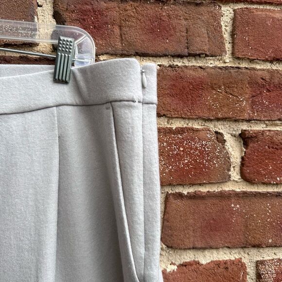 Eileen Fisher $228 Boiled Wool Jersey Pleated Wide-Leg Pant in Chalk size XL - Picture 5 of 7